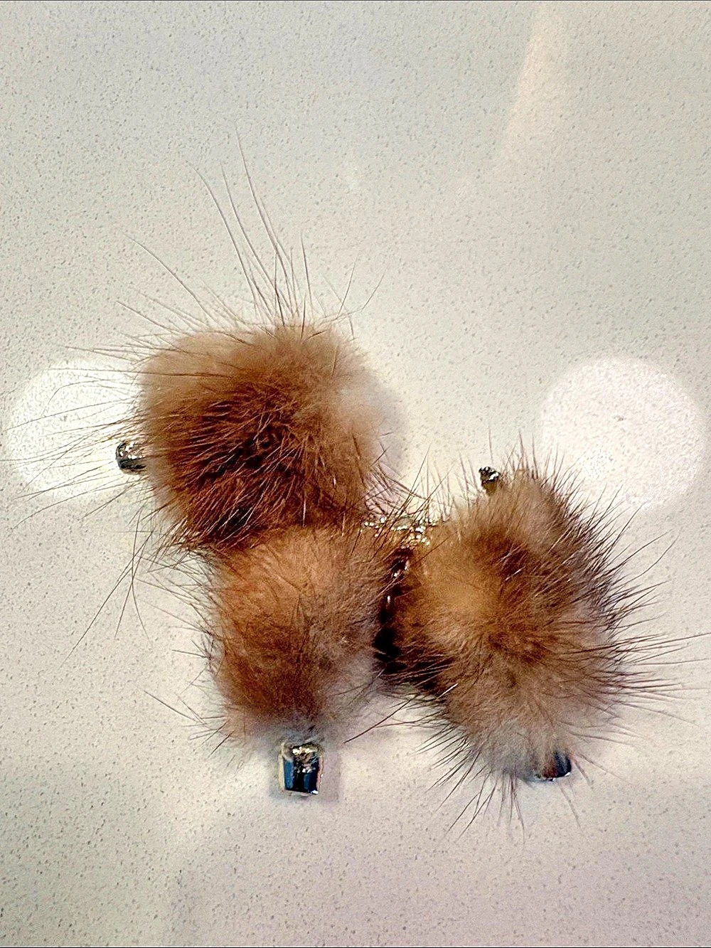 Vintage Fur Poodle Brooch